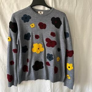 Yal New York Floral Print Wool Blend Sweater Size XL